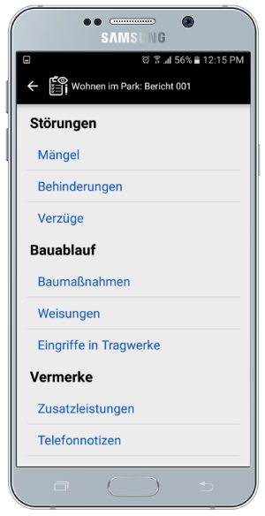 Die gratis Bautagebuch Mobile App von Bauskript